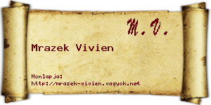 Mrazek Vivien névjegykártya